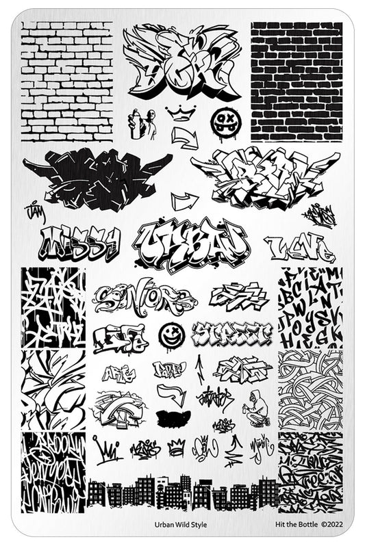 Hit The Bottle - Urban Wild Style Stamping Plate