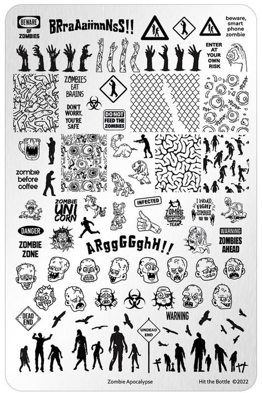 Hit The Bottle - Zombie Apocalypse Stamping Plate