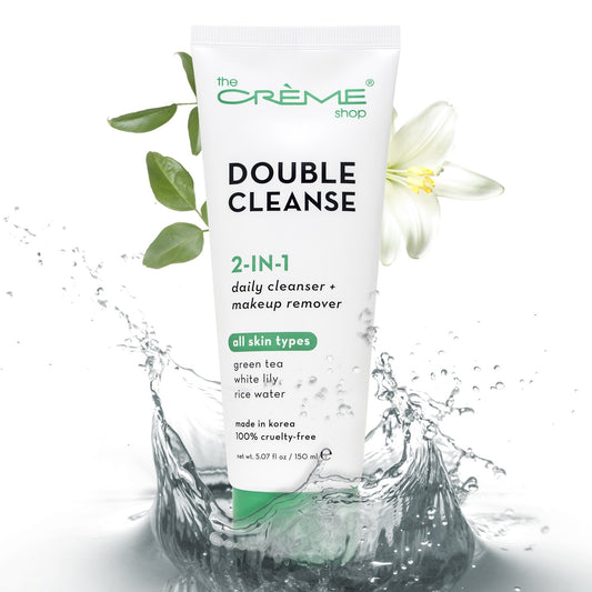2-in-1 Facial Foam Cleanser | Green Tea + White Lily + Rice Water