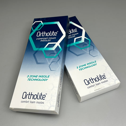 ZA@ ORTHOLITE 2-PACK! Comfort Foam Insoles Comfort Arch Technology W9.5 M7.5 (New)
