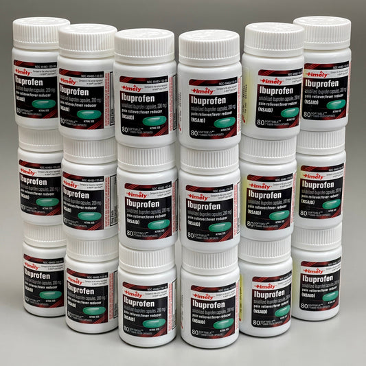 TIMELY Ibuprofen 18-PACK! 80 Softgels 200mg Pain Reliever/Fever Reducer BB 05/24 (New)