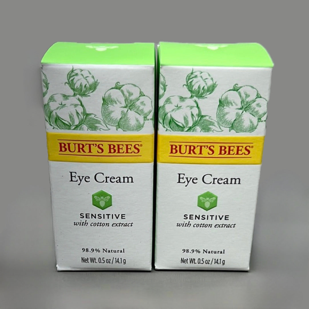 BURT'S BEES Calming Eye Cream Sensitive Solutions 2-Pack .5 oz each (new)