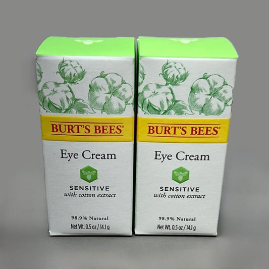 BURT'S BEES Calming Eye Cream Sensitive Solutions 2-Pack .5 oz each (new)