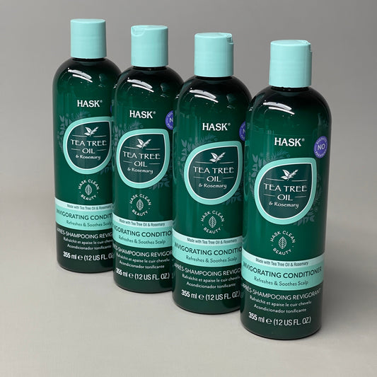 HASK Tea Tree & Rosemary Conditioner 4-PACK 12 oz 30121K(NEW)
