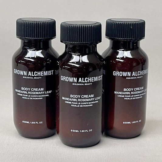 GROWN ALCHEMIST 3-PACK! Body Cream Mandarin Rosemary Leaf 1.69 fl oz (New)
