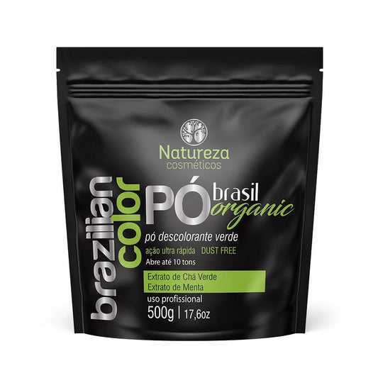 Brazilian Color Dust Free Green Organic Hair Bleaching Powder 500g - Natureza
