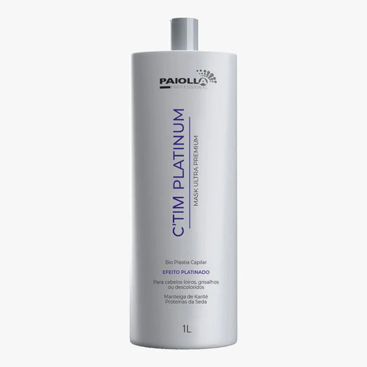 Hair Bioplasty Discolored Gray Platinum Blond C'TIM Progressive 1L - Paiolla