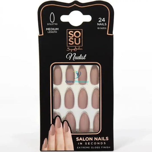SOSU Nudist Medium Stiletto Nails