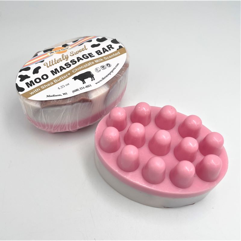 The Soap Opera Utterly Sweet Moo Massage Bar Soap 4.25oz 120g
