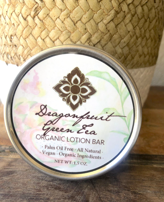 Dragon Fruit Green Tea Organic Lotion Bar