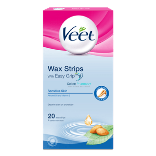 Veet Wax Strips for Sensitive Skin - 20 Pack
